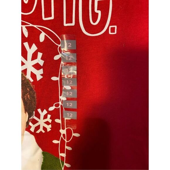 NWT, Oshkosh girls, elf movie red long sleeve top Christmas size 12 - Picture 3 of 4